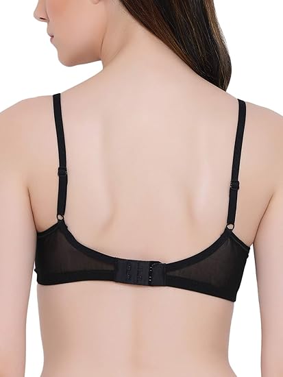 Clovia Women's Powernet Solid Padded Full Cup Wire Free T-Shirt Bra - Dark Purple in Purple